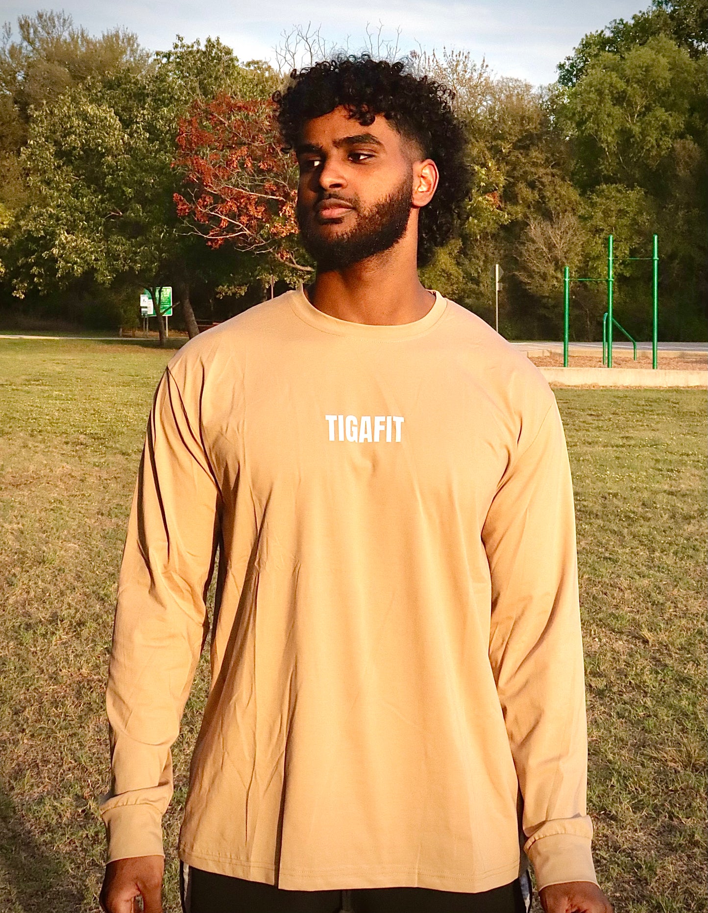 "Desert" Brown oversized long sleeve