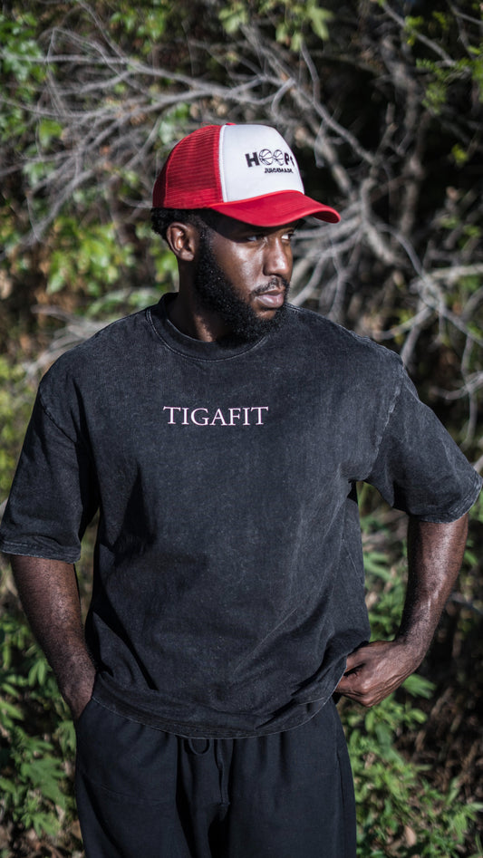 TigaFit "Washed" pump-cover black tee